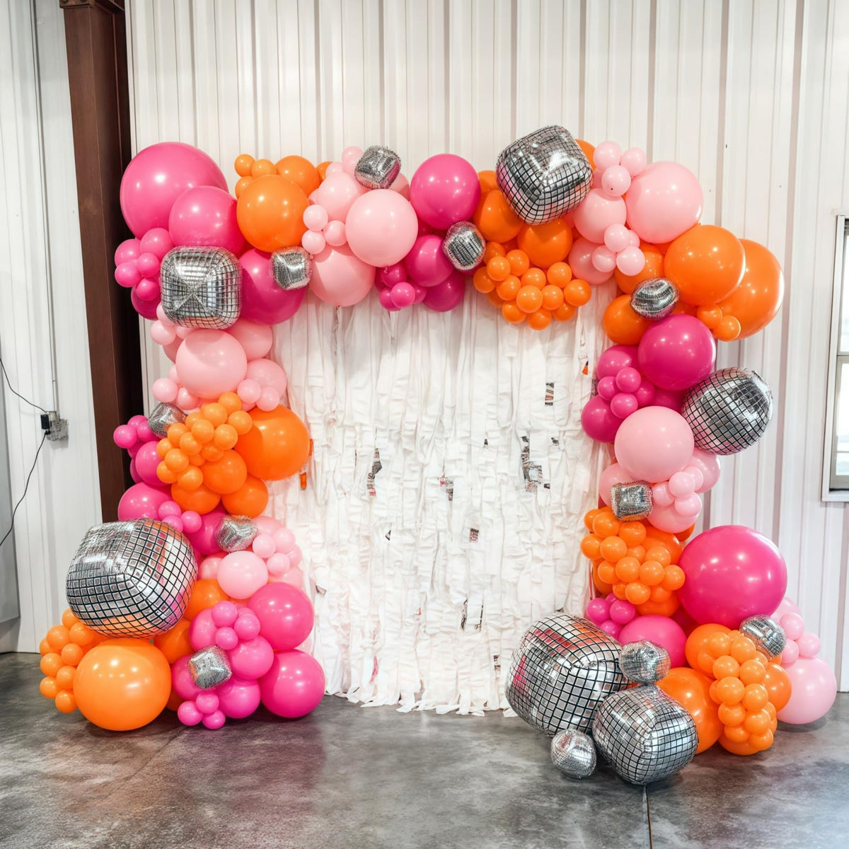 Paayeq Tropical Hawaiian Balloon Garland Arch Kit – Hot Pink, Orange & Peach