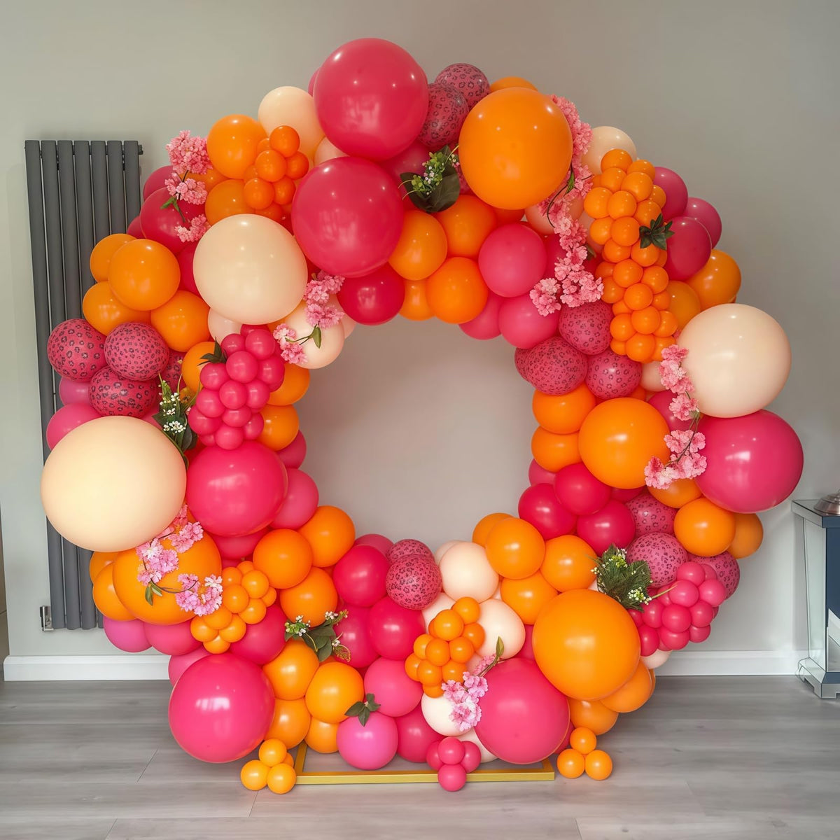 Paayeq Tropical Hawaiian Balloon Garland Arch Kit – Hot Pink, Orange & Peach
