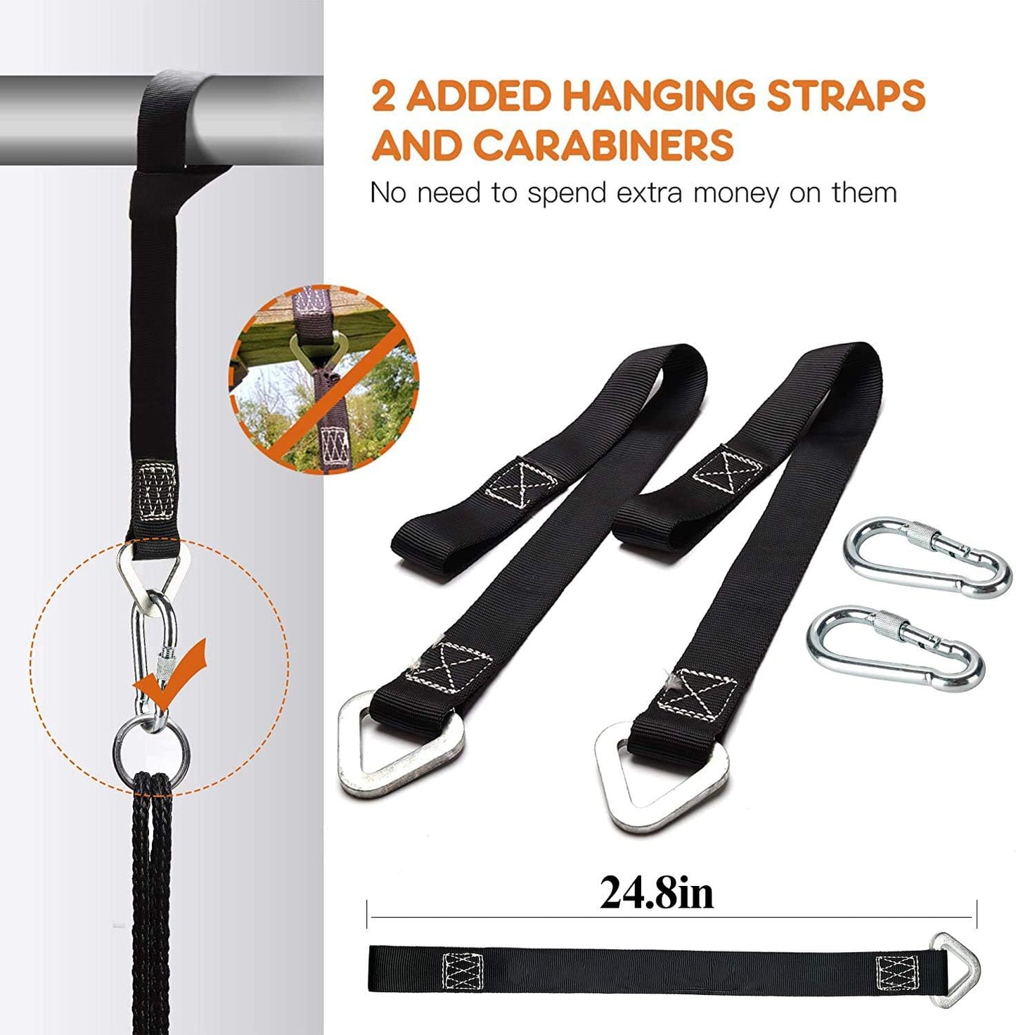 PACEARTH 40-Inch Saucer Tree Swing – 900 lb Capacity, Green