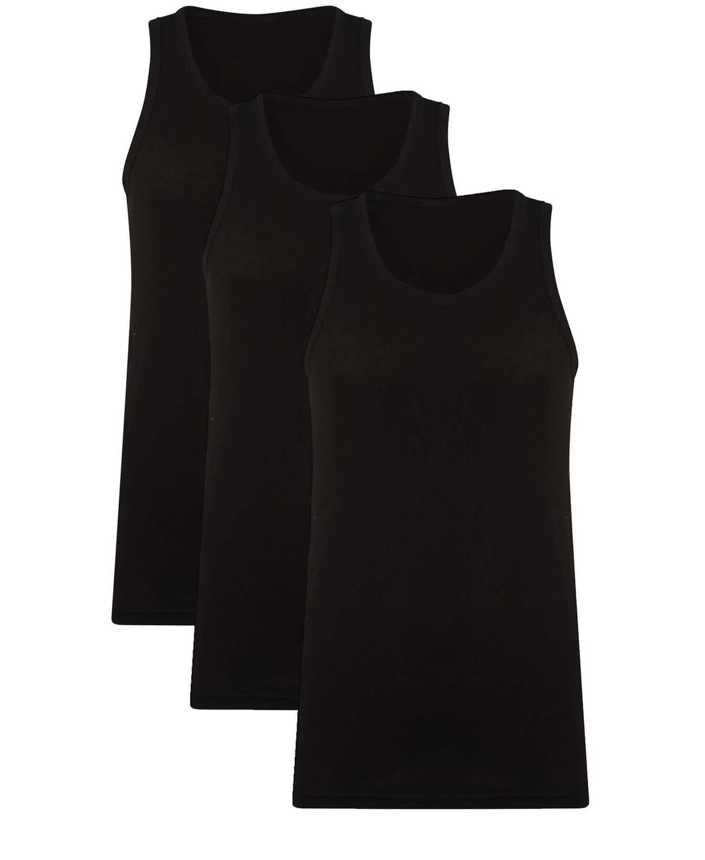 Pack of 3 Mens Fitted Cotton Vests Comfortable Versatile Breathable Hypoallergenic in White Black Grey Ideal for Layering All Seasons by Sock Stack