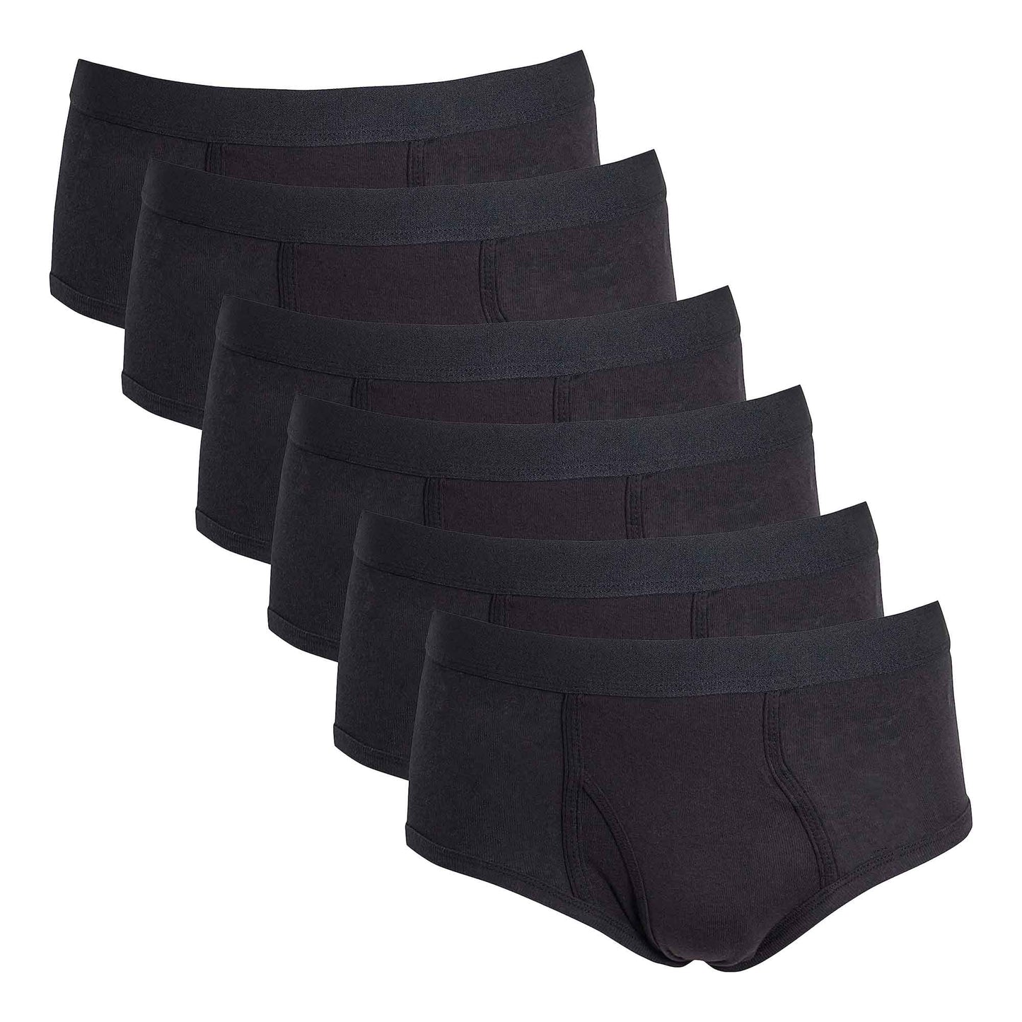 Sock Stack Mens Cotton Briefs MB0506 Pack Of 6 Soft Waistband Breathable Durable Everyday