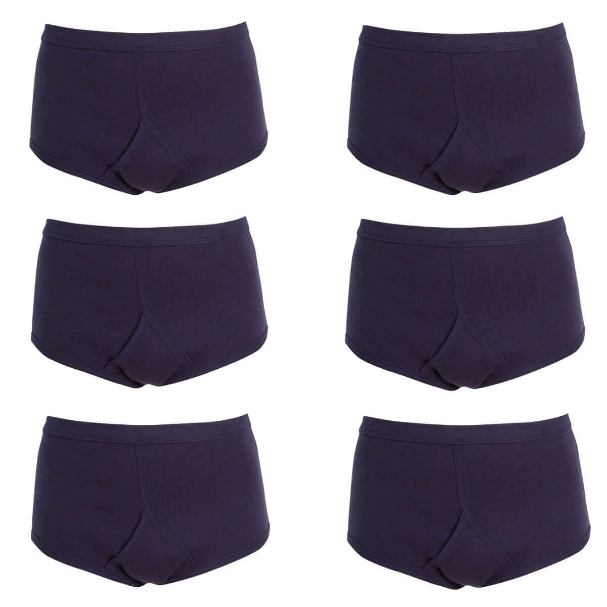 Sock Stack Pack Of 6 Mens Organic Cotton Y Front Underpants Breathable Moisture Wicking