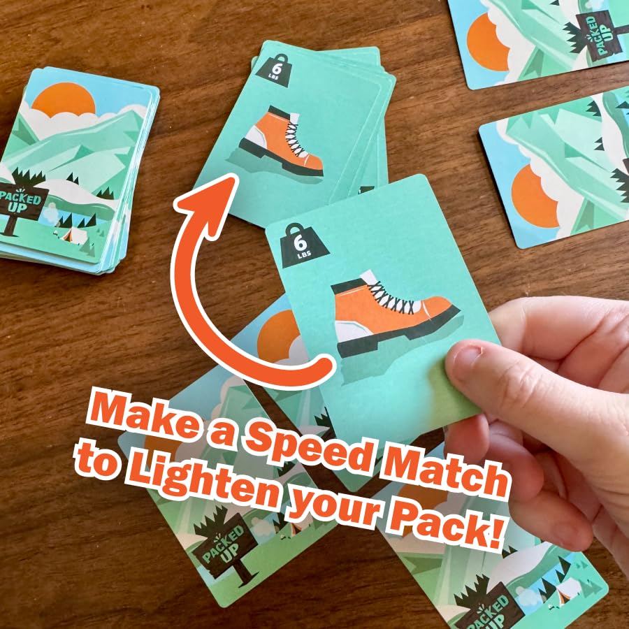 Packed Up! Fast-Paced Memory & Strategy Card Game for Families & Kids 8+ (1-6 Players)