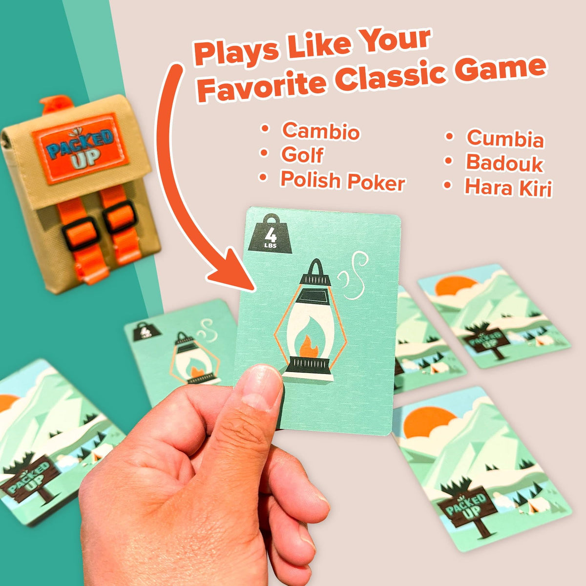 Packed Up! Fast-Paced Memory & Strategy Card Game for Families & Kids 8+ (1-6 Players)