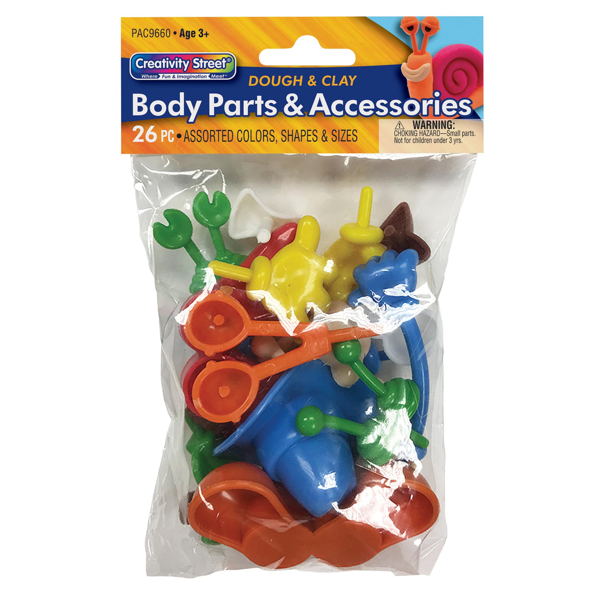 Pacon Creativity Street Dough & Clay Body Parts, Assorted — 26 Shapes
