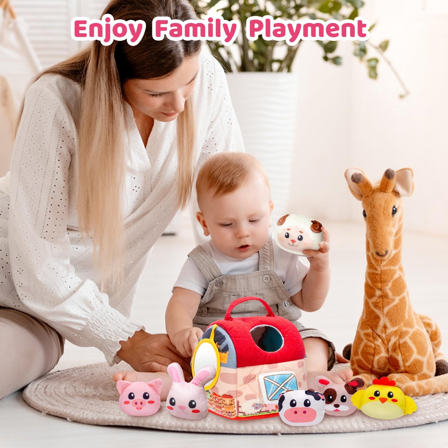 PADONISE Baby Toys 1–3 Years | Montessori Sensory Farm Animals Set