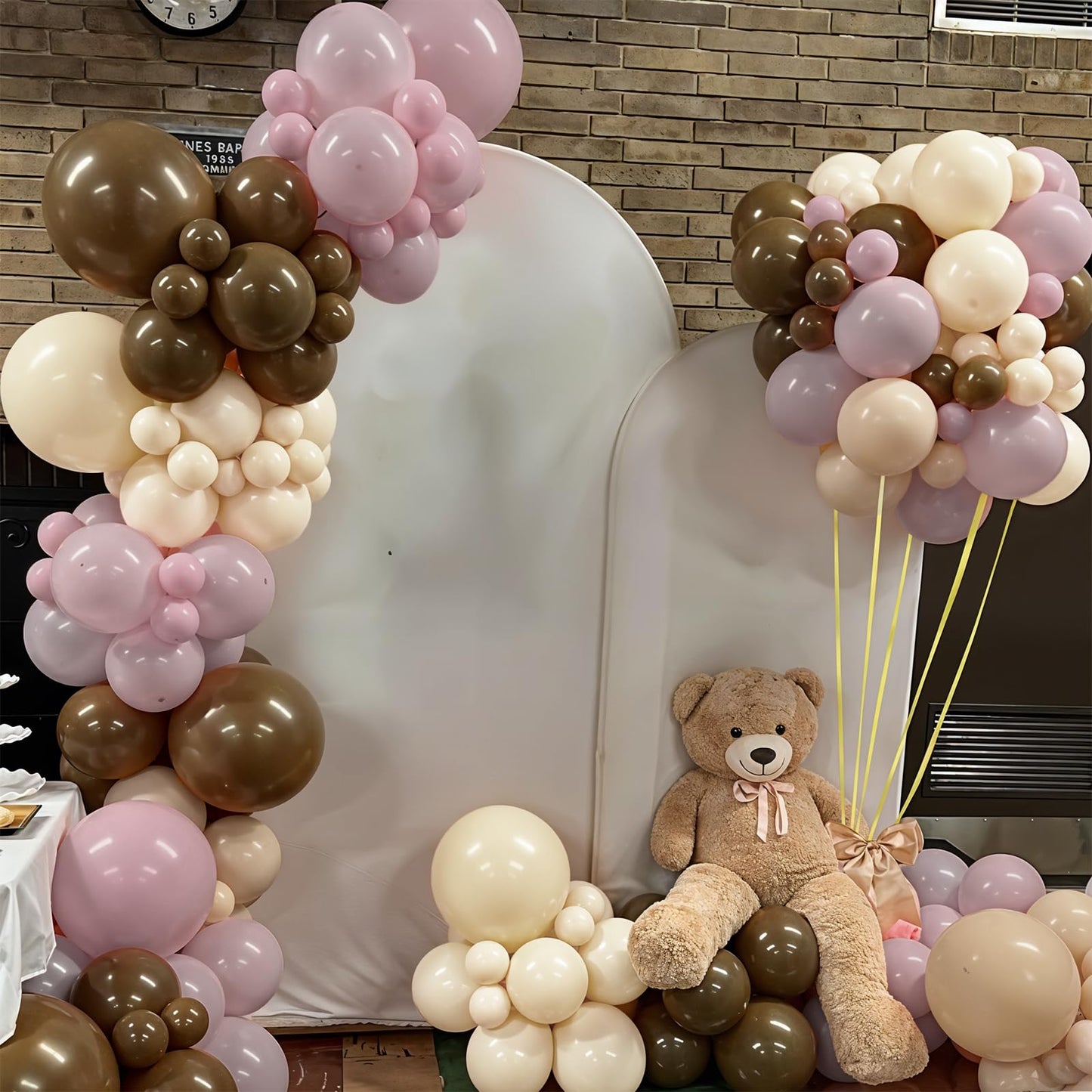 Paayeq Pink Brown Balloon Arch Kit – Dusty Pink & Brown Boho Cowgirl Decor