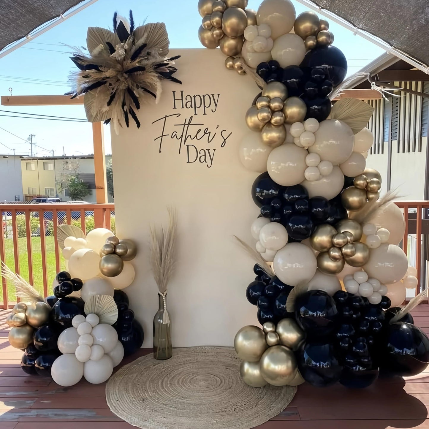 Paeyeq Black and Gold Balloon Arch Kit – Elegant New Year’s Eve & Boho Decor