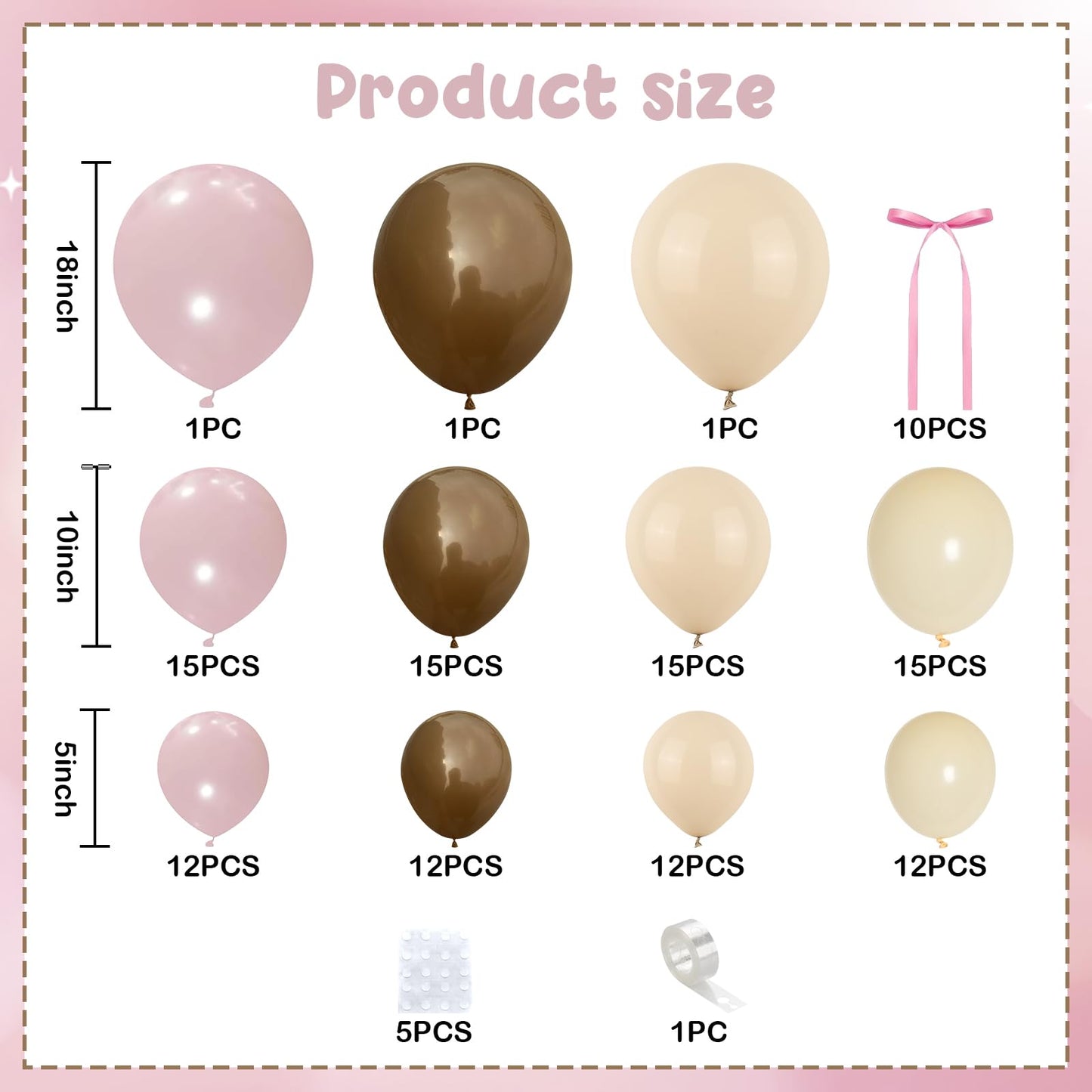 Paayeq Pink Brown Balloon Arch Kit – Dusty Pink & Brown Boho Cowgirl Decor