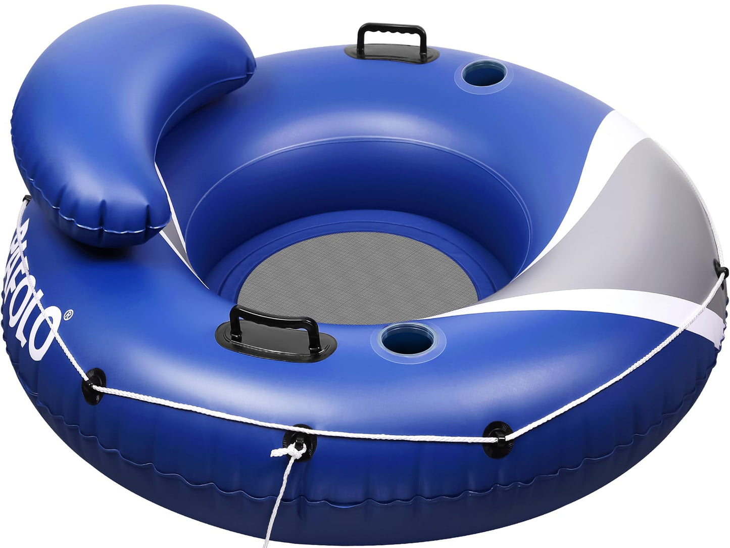 Pafolo 53-Inch River Tube - Heavy-Duty Inflatable Float with Mesh Seat & Hyper-Flate Valve