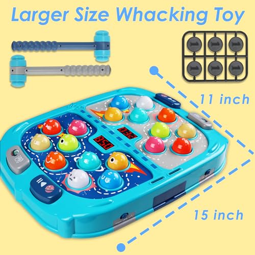 Pafolo Whack Game Mole — 2-Player Toy, 9 Speed Levels, 54 Levels, 5 Modes, Lights & Sounds