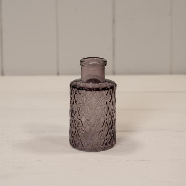 Amethyst Mini Geometric Glass Bottle (H9.2cm) TD5cm  Weight-103g