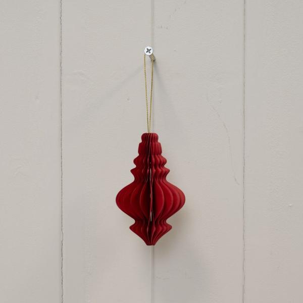 Set of 3 Deep Red Chandelier Baubles
