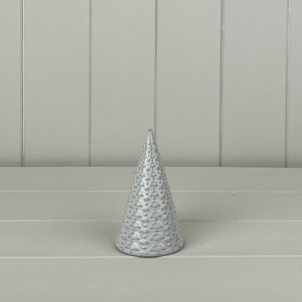 Glazed Ceramic Tree Ornament with Textured Detail L6.5xD6.5xH11cm  Weight-127g