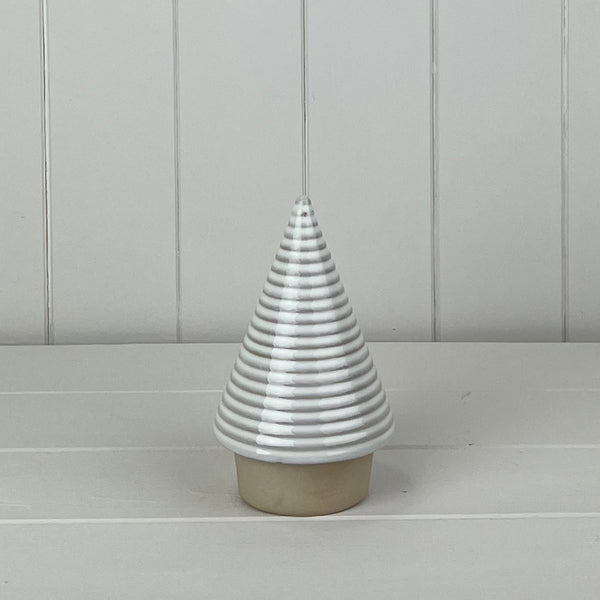 Glazed Ceramic Tree Ornament with Textured Detail L9.5xD9.5xH15cm  Weight-297g