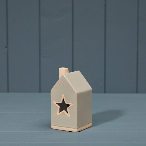Ceramic House Tealight L6.5xW6.5xH12cm