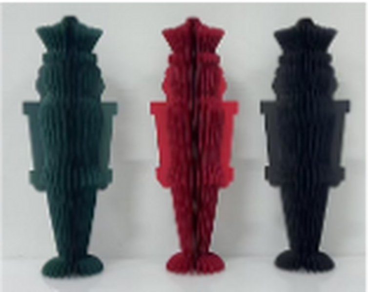 Paper Nutcracker In Warm Red