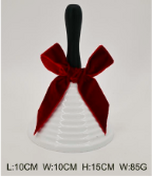 Christmas Bell with Red Velvet Bow
