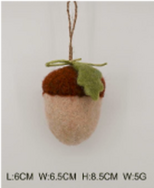 Felt Hanging Beige and Beige Acorn