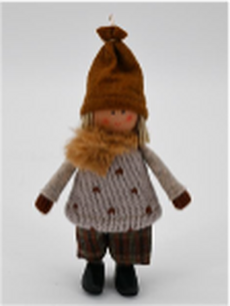 Fabric Standing Boy in Cloggs Brown