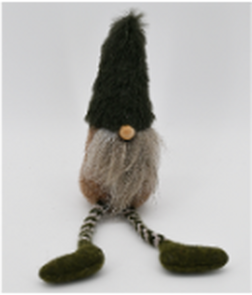 Fabric Sitting Santa Brown and Green
