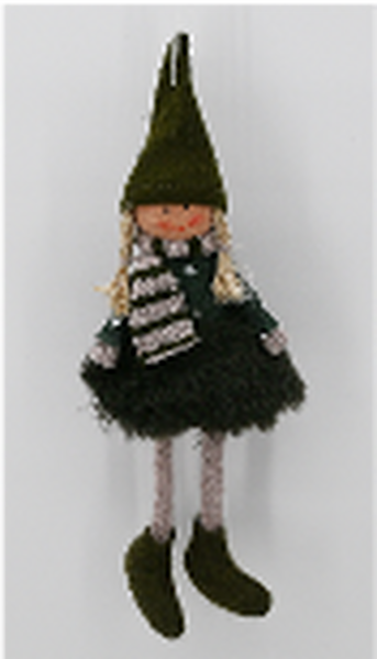 Fabric Hanging Girl in Green