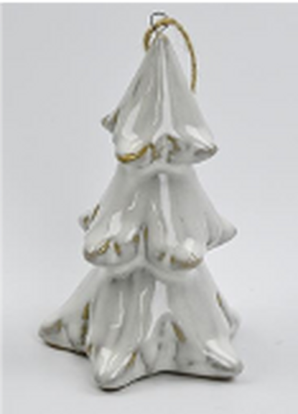 Natural Ceramic Standing/Hanging Christmas Tree Ornament