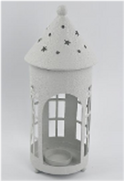 Off White Rounded Tealight House Large