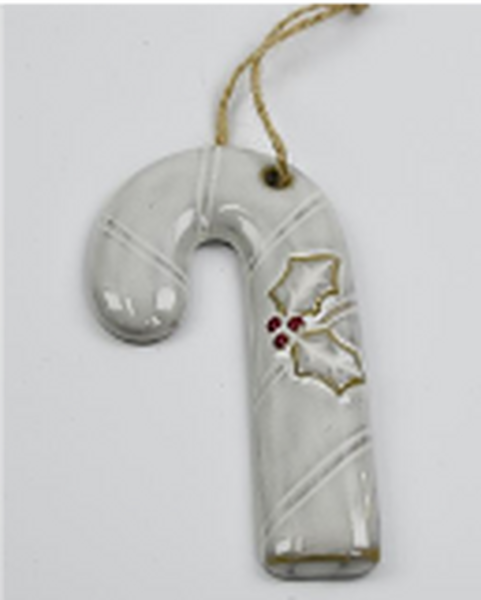 Ceramic Natural Hanging Candy Cane