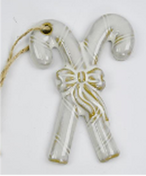 Ceramic Natural Hanging Candy Canes