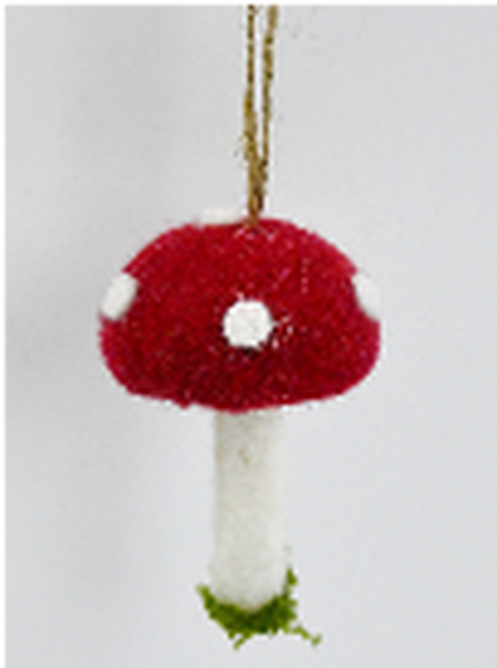 Red Felt Hanging Mushroom