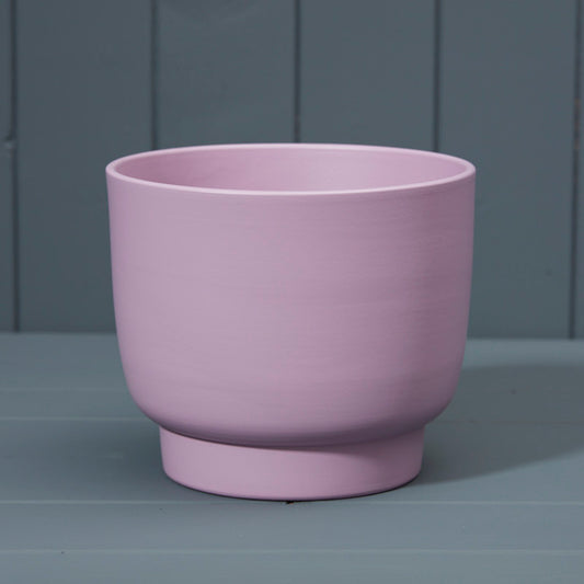 (690 17 187) Matt Lavender Footed Griebling Ceramic Pot D17cm