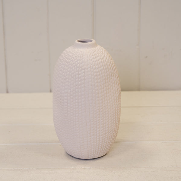 White Medium Textured Vase 10cm x 10cm x 170cm