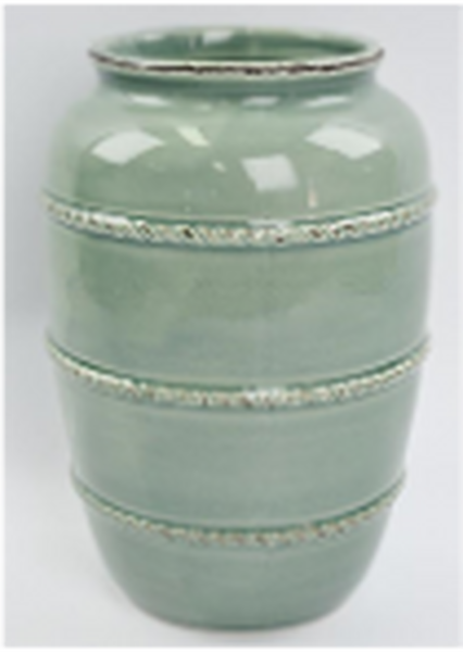 Natural Rustic Ceramic Vase with Rope Detail Small