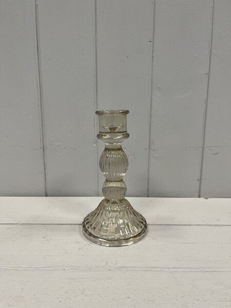 Medium Smokey Brown Decorative Candle Holder 8.2cm x 8.2cm x 15.4cm