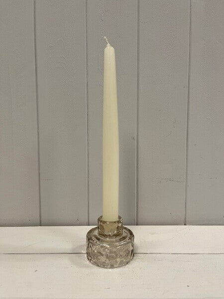Smokey Brown Textured Candle Holder 6.6cm x 6.6cm x 5.3cm
