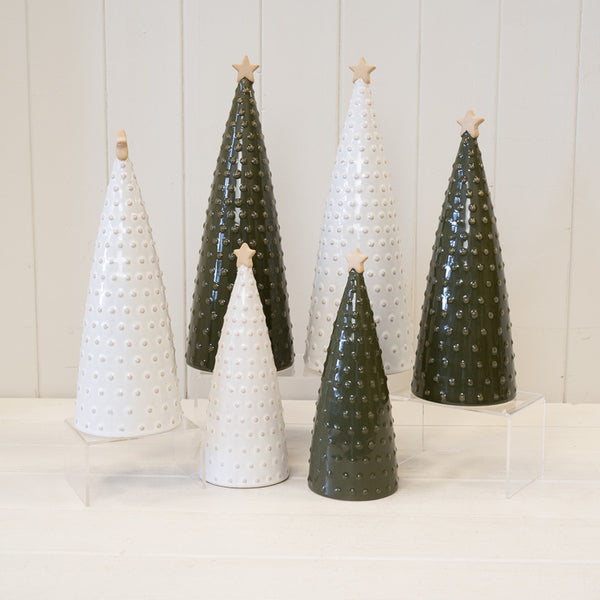 Small Stoneglazed Bobbin Tree with Gold Star