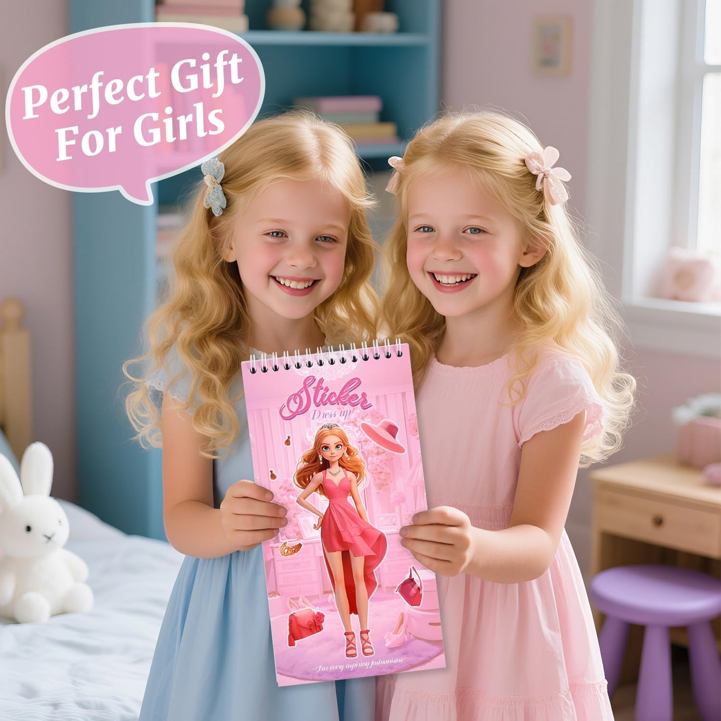 PAGEMORE 25 Sheets Dress Up Stickers for Kids – Princess Sticker Set for Creative Play & Gifts