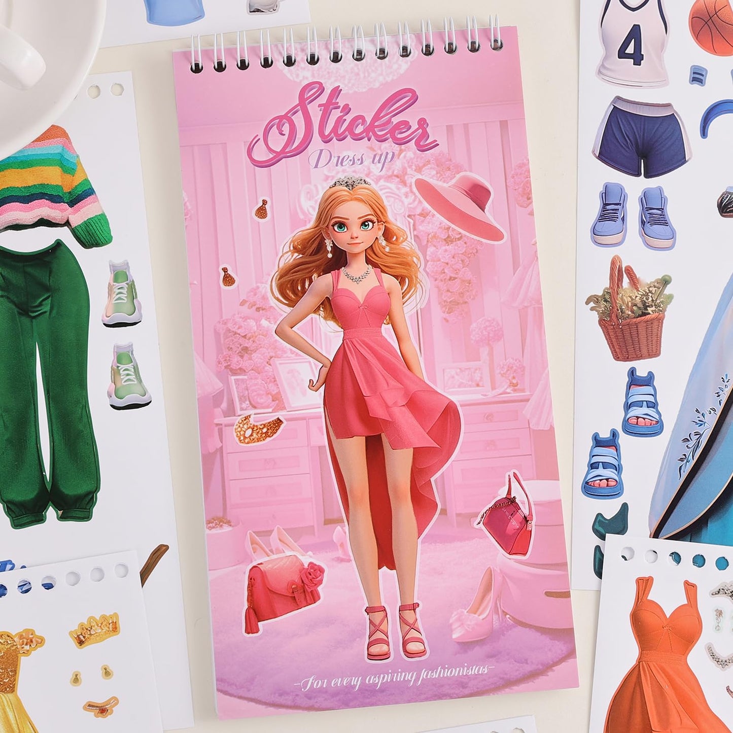 PAGEMORE 25 Sheets Dress Up Stickers for Kids – Princess Sticker Set for Creative Play & Gifts