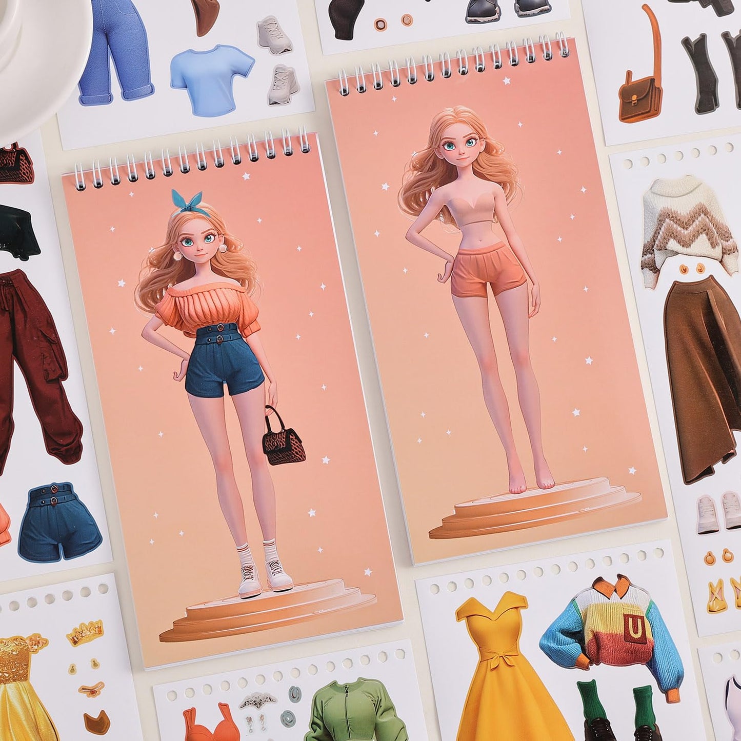 PAGEMORE 25 Sheets Dress Up Stickers for Kids – Princess Sticker Set for Creative Play & Gifts