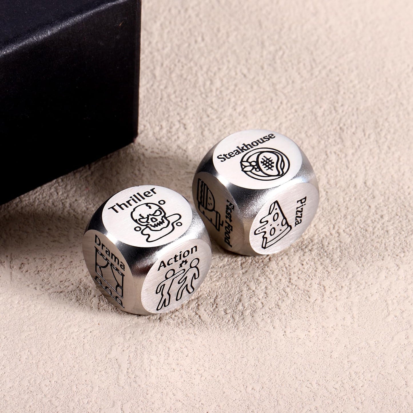 Paginafr 2PCS Food & Movie Decision Dices – Date Night & Gift Idea