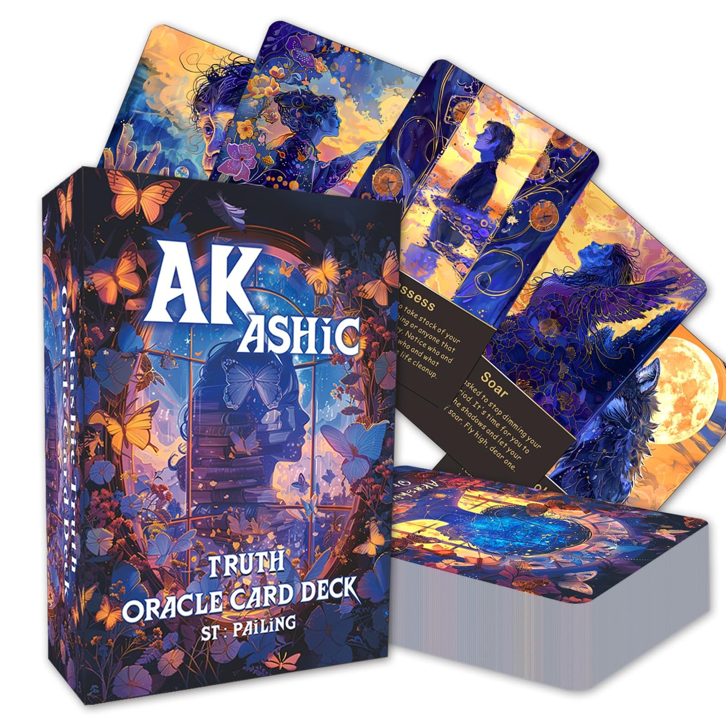 Pailing Akashic Oracle Cards – 75-Card Energy Healing Deck for Beginners & Advanced Readers
