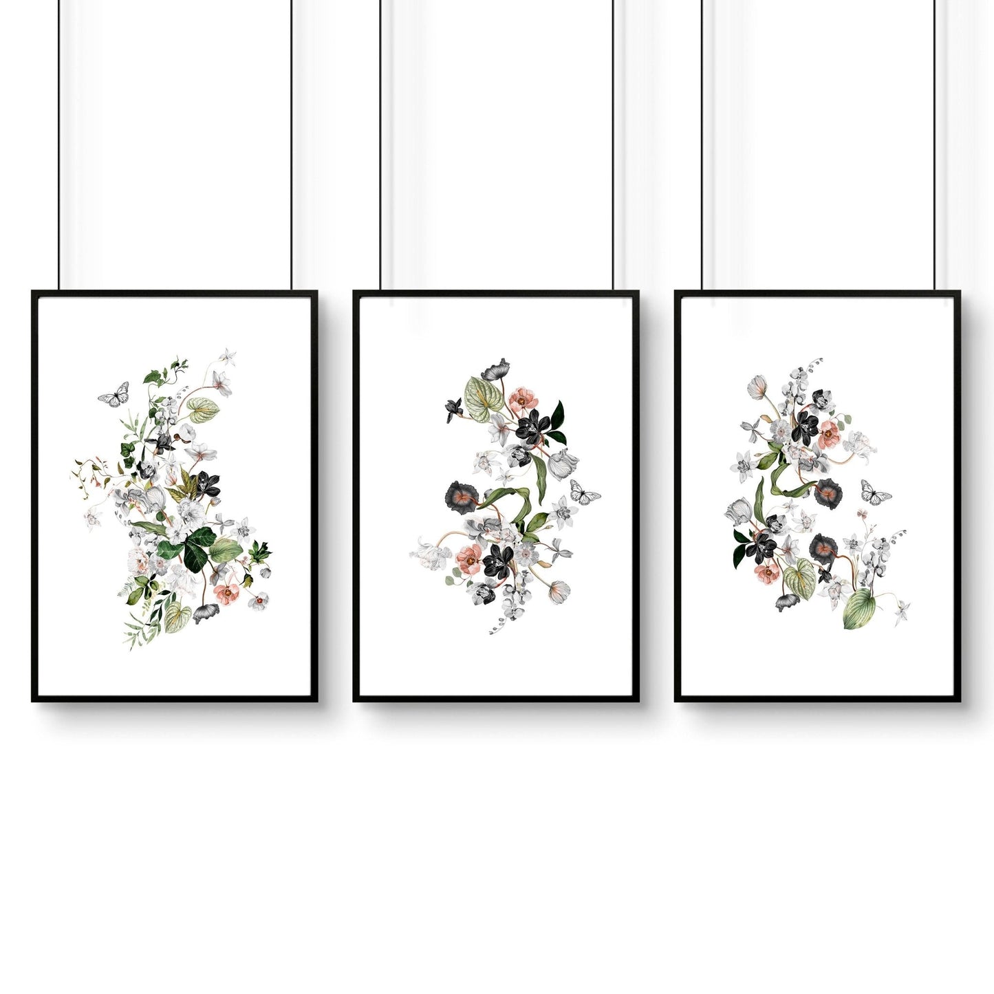 Paintings for home office | set of 3 wall art prints