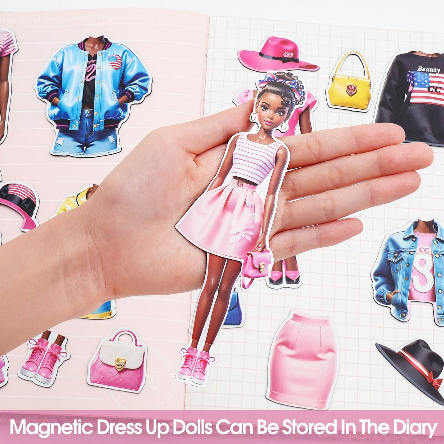 PainZieteg Magnetic Dress Up Dolls – Eva Edition, Princess Paper Dolls for Girls 4-10
