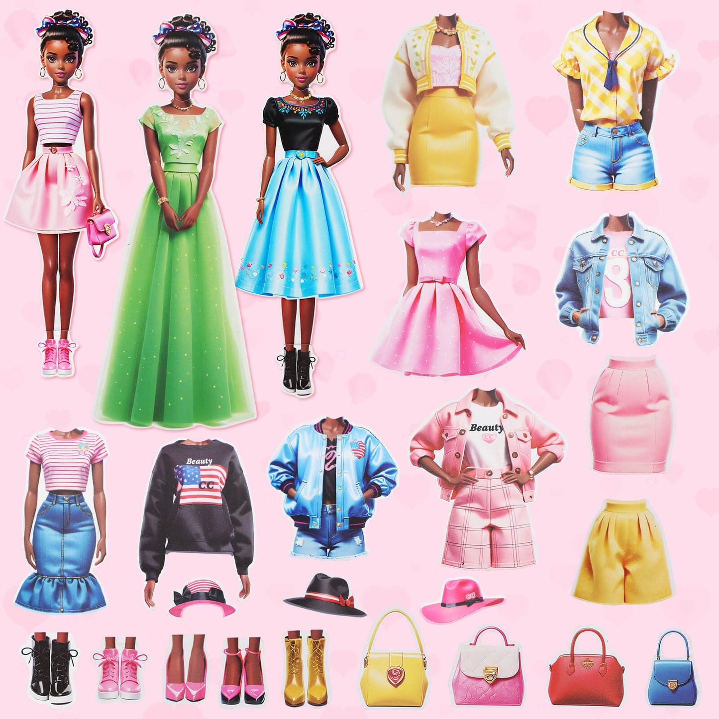 PainZieteg Magnetic Dress Up Dolls – Eva Edition, Princess Paper Dolls for Girls 4-10