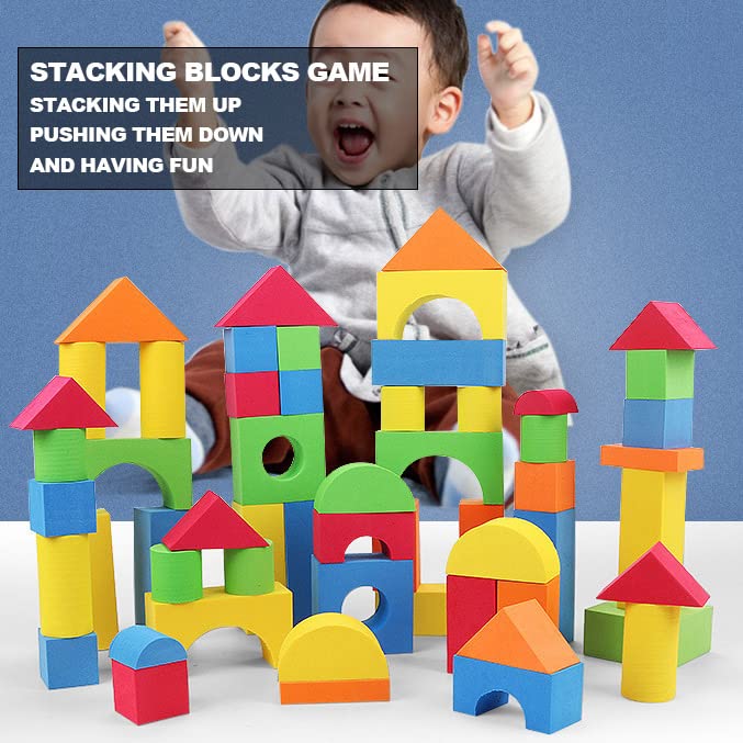 Pairez Toys Foam Blocks for Toddlers - 138-Piece Soft EVA Stacking & Learning Toy Set