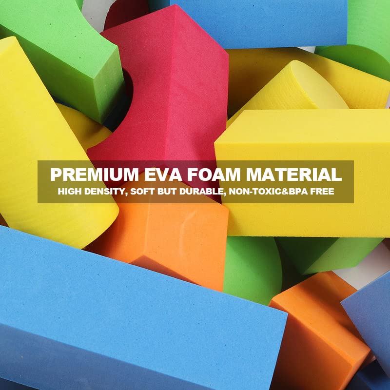 Pairez Toys Foam Blocks for Toddlers - 138-Piece Soft EVA Stacking & Learning Toy Set