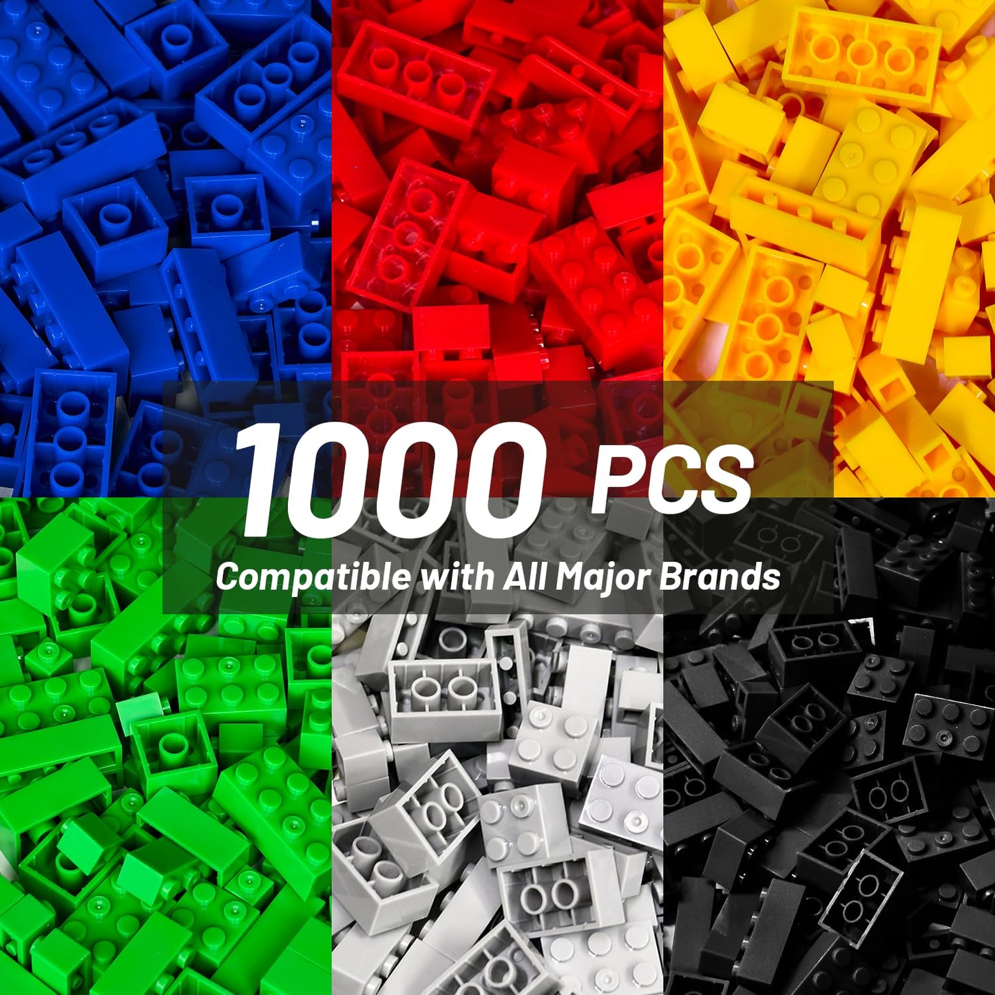 Pairez Toys 1000-Piece Building Bricks Set — Classic MOC Starter, Compatible with Major Brands