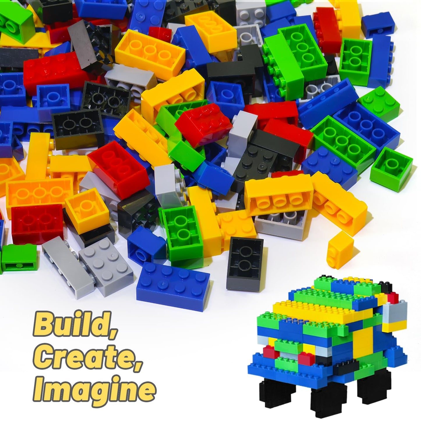Pairez Toys 1000-Piece Building Bricks Set — Classic MOC Starter, Compatible with Major Brands