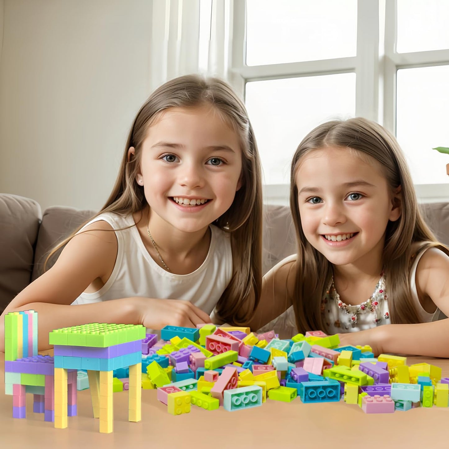 Pairez Toys Classic Building Bricks Playset – 1000+ Pastel Blocks for STEM Learning (Ages 4+)